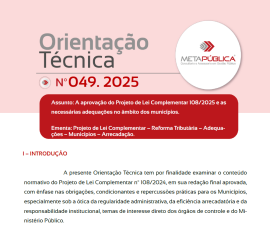 Imagem da notícia ORIENTAÇÃO TÉCNICA Nº 49/2025